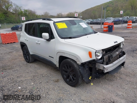 2017 Jeep Renegade Altitude with VIN ZACCJABB4HPF69471, listed as a IAAI auction lot 42108920 with 94,320 mi miles and . Bid and sale history available at DreamBid. Image 1.