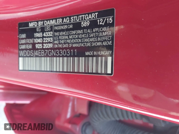 2016 Mercedes-Benz CLA 250 z VIN WDDSJ4EB7GN330311, wystawiony jako IAAI lot #41740959 z przebiegiem 108 611 mil mil oraz . Historia ofert i sprzedaży dostępna na DreamBid. Obrazek 9.