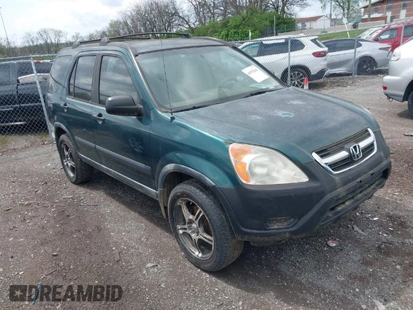 2002 Honda CR-V LX with VIN JHLRD68482C009541, listed as a IAAI auction lot 41952036 with 272,013 mi miles and . Bid and sale history available at carsss.com. Image 1.