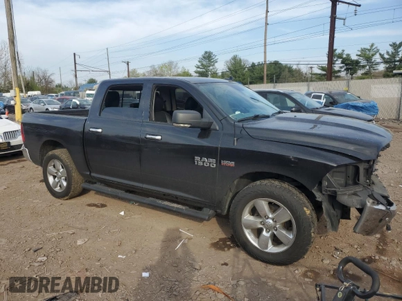 2017 Ram 1500 Big Horn with VIN 3C6RR7LT7HG505737, listed as a Copart auction lot 53357345 with 0 mi miles and Salvage Title. Bid and sale history available at carsss.com. Image 4.