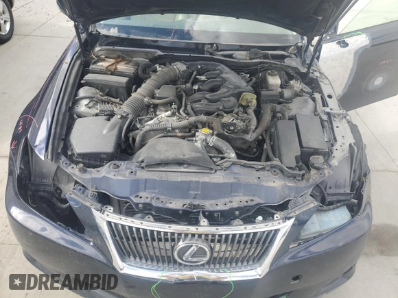 2010 Lexus IS 250 with VIN JTHCF5C27A5041511, listed as a Copart auction lot 57348775 with 125,096 mi miles and Salvage title. Bid and sale history available at DreamBid. Image 11.