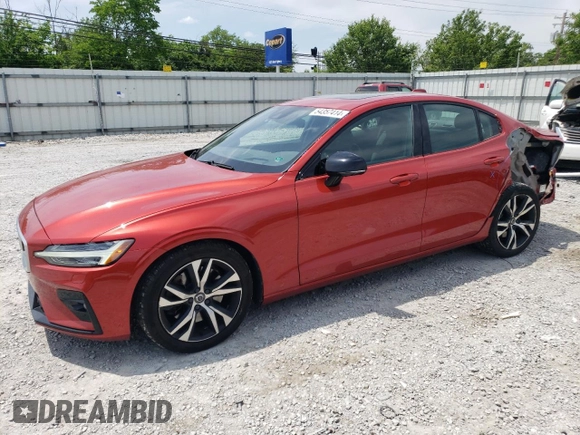 2019 Volvo S60 R-Design with VIN 7JRA22TM4KG015461, listed as a Copart auction lot 54357414 with 63,917 mi miles. Bid and sale history available at carsss.com. Image 1.