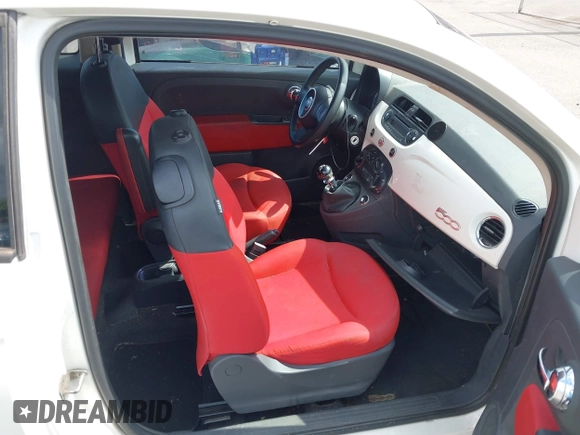2012 FIAT 500 Pop with VIN 3C3CFFAR7CT119641, listed as a IAAI auction lot 42154125 with 130,922 mi miles. Bid and sale history available at carsss.com. Image 5.