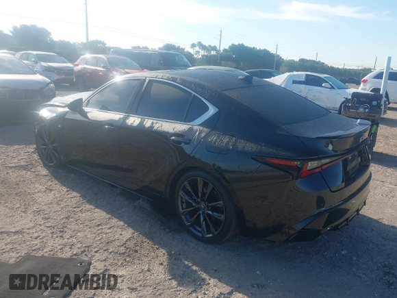 2023 Lexus IS 350 F Sport with VIN JTHGZ1B26P5067657, listed as a IAAI auction lot 41894342 with 30,402 mi miles and . Bid and sale history available at DreamBid. Image 3.