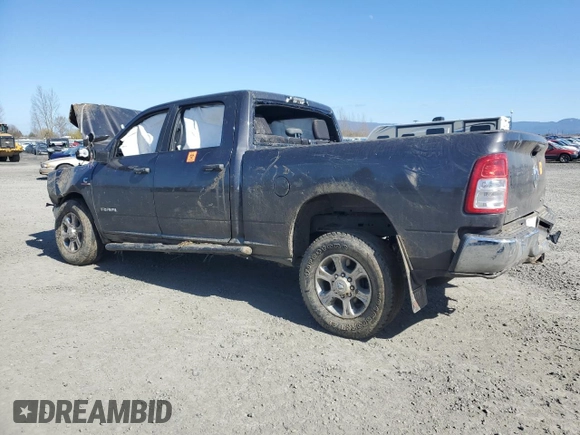 2023 Ram 2500 Big Horn with VIN 3C6UR5DL9PG593282, listed as a Copart auction lot 48080315 with 0 mi miles and Salvage Title. Bid and sale history available at carsss.com. Image 2.