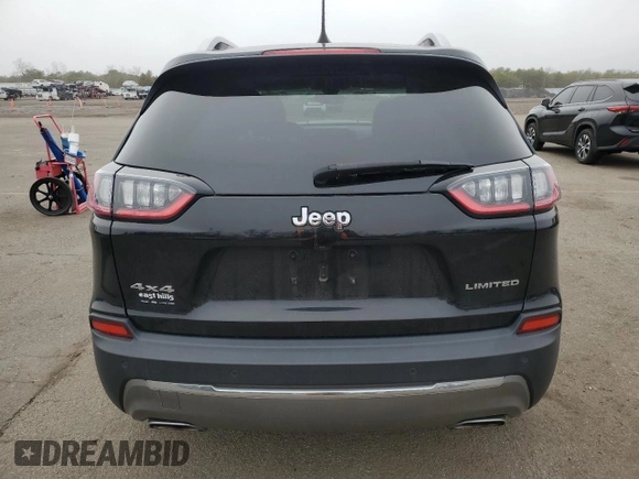 2019 Jeep Cherokee Limited with VIN 1C4PJMDX5KD421346, listed as a Copart auction lot 50021135 with 39,000 mi miles and Salvage Title. Bid and sale history available at carsss.com. Image 6.