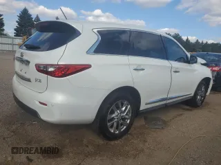 2013 Infiniti JX35 with VIN 5N1AL0MM1DC309792, listed as a Copart auction lot 73553234 with 110,637 mi miles and Salvage Title. Bid and sale history available at carsss.com. Image 3.