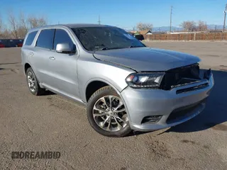 2019 Dodge Durango GT Plus with VIN 1C4RDJDG9KC780204, listed as a IAAI auction lot 41528411 with 92,026 mi miles and . Bid and sale history available at DreamBid. Image 1.