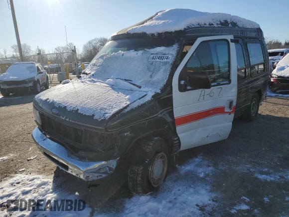 2000 Ford Econoline Cargo with VIN 1FDRE14W9YHA92344, listed as a Copart auction lot 83749374 with 164,823 mi miles and Salvage Title. Bid and sale history available at DreamBid. Image 1.
