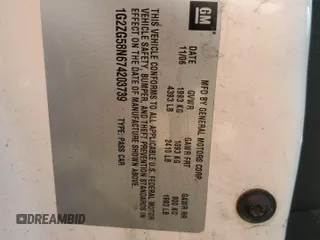 2007 Pontiac G6 G6 z VIN 1G2ZG58N674203739, wystawiony jako Copart lot #81292484 z przebiegiem 203 980 mil mil oraz Szkoda całkowita • Salvage title. Historia ofert i sprzedaży dostępna na DreamBid. Obrazek 12.