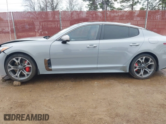 2018 Kia Stinger GT2 with VIN KNAE55LC7J6017223, listed as a IAAI auction lot 41356220 with 102,874 mi miles. Bid and sale history available at carsss.com. Image 14.