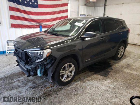 2020 GMC Terrain SLE with VIN 3GKALTEV2LL103899, listed as a Copart auction lot 59542635 with 55,524 mi miles and Salvage title. Bid and sale history available at DreamBid. Image 1.