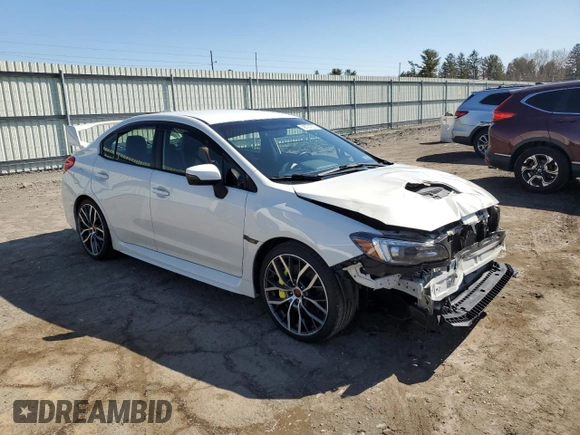 2019 Subaru WRX STI with VIN JF1VA2R64K9822438, listed as a Copart auction lot 48724355 with 58,218 mi miles and Salvage Title. Bid and sale history available at carsss.com. Image 4.