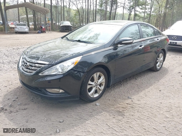 2013 Hyundai Sonata SE with VIN 5NPEC4AC9DH807963, listed as a IAAI auction lot 41971858 with 117,037 mi miles. Bid and sale history available at carsss.com. Image 2.