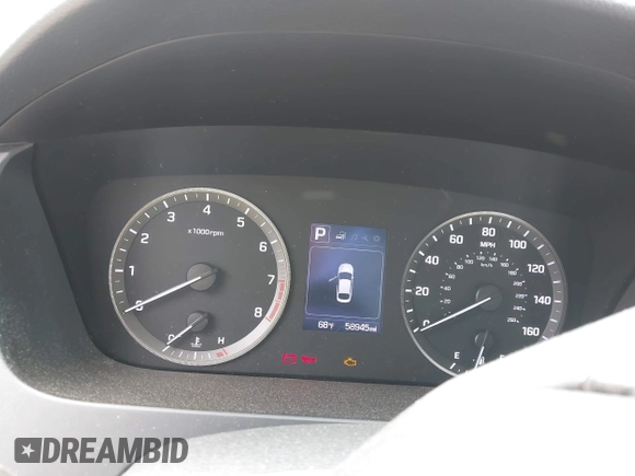 2017 Hyundai Sonata SE with VIN 5NPE24AF9HH451114, listed as a IAAI auction lot 42007411 with 58,945 mi miles. Bid and sale history available at carsss.com. Image 7.