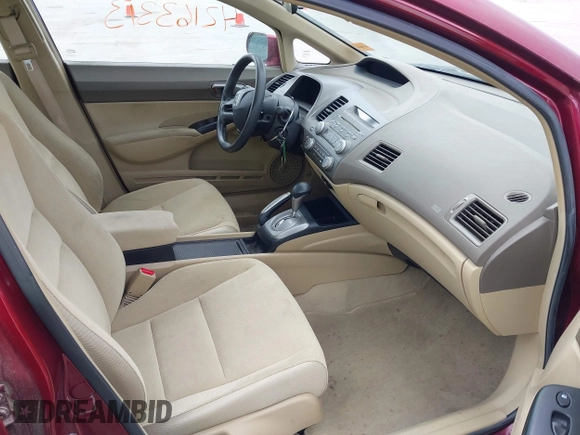 2008 Honda Civic LX with VIN 1HGFA16508L087331, listed as a IAAI auction lot 42163313 with 92,021 mi miles and . Bid and sale history available at DreamBid. Image 5.