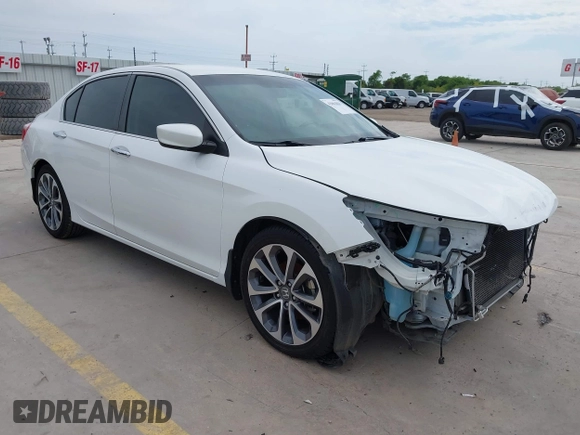 2015 Honda Accord Sport with VIN 1HGCR2F59FA176437, listed as a IAAI auction lot 42061031 with 106,069 mi miles and . Bid and sale history available at DreamBid. Image 1.