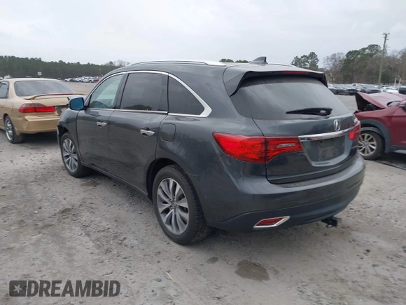 2016 Acura MDX w/Tech with VIN 5FRYD3H48GB005540, listed as a IAAI auction lot 41722697 with 74,793 mi miles. Bid and sale history available at carsss.com. Image 3.
