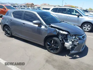 2015 Lexus CT 200h z VIN JTHKD5BH4F2228396, wystawiony jako IAAI lot #42140320 z przebiegiem 172 576 mil mil oraz . Historia ofert i sprzedaży dostępna na DreamBid. Obrazek 1.