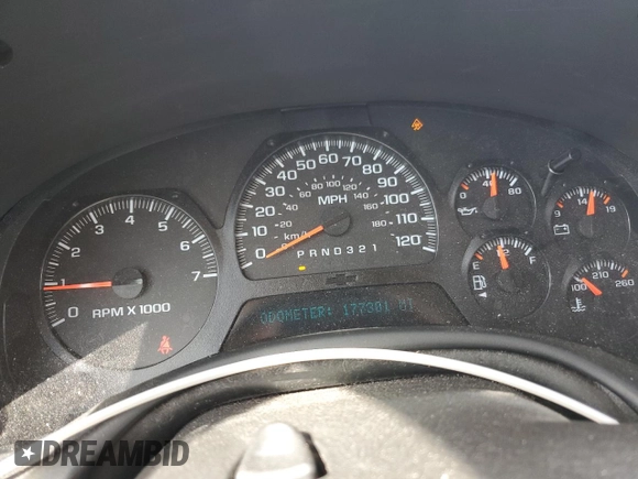2008 Chevrolet TrailBlazer 3LT with VIN 1GNDT13S582164587, listed as a Copart auction lot 52594235 with 177,301 mi miles and Salvage Title. Bid and sale history available at DreamBid. Image 9.