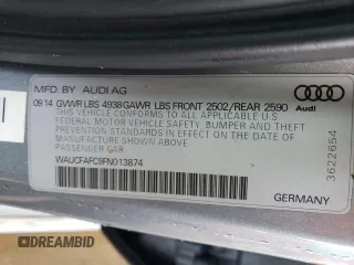 2015 Audi A6 2.0T Premium with VIN WAUCFAFC9FN013874, listed as a Copart auction lot 48840633 with 0 mi miles. Bid and sale history available at carsss.com. Image 12.