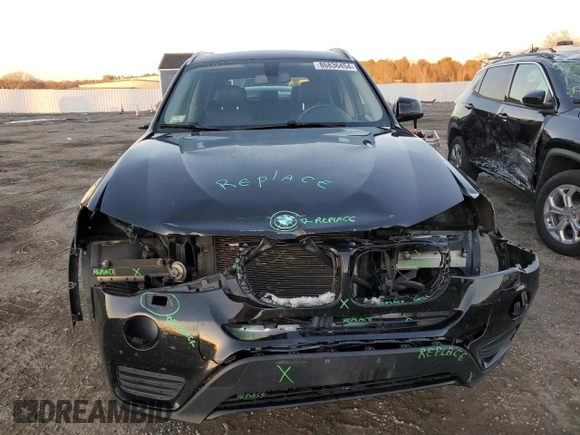 2017 BMW X3 xDrive28i with VIN 5UXWX9C58H0T04799, listed as a Copart auction lot 86836454 with 125,992 mi miles and Salvage Title. Bid and sale history available at DreamBid. Image 5.