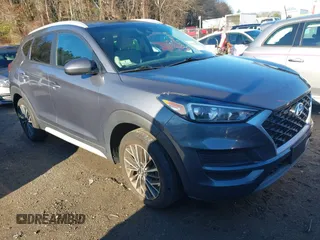 2019 Hyundai Tucson Ultimate with VIN KM8J3CAL9KU004559, listed as a IAAI auction lot 41142923 with 95,396 mi miles. Bid and sale history available at carsss.com. Image 1.