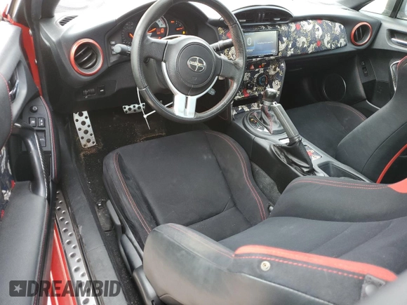 2016 Scion FR-S with VIN JF1ZNAA18G8704454, listed as a Copart auction lot 43899335 with 69,744 mi miles and Salvage Title. Bid and sale history available at carsss.com. Image 8.