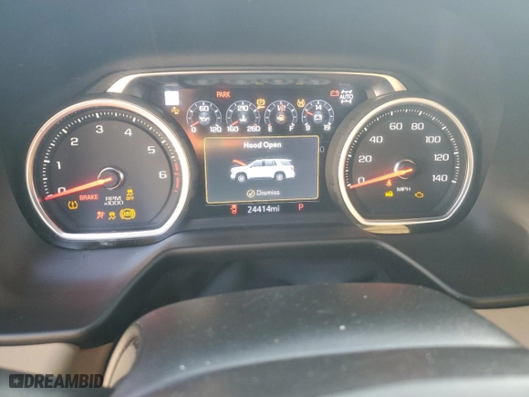 2021 Chevrolet Tahoe Premier with VIN 1GNSKSKD0MR478622, listed as a Copart auction lot 80138274 with 24,414 mi miles and Salvage Title. Bid and sale history available at carsss.com. Image 9.