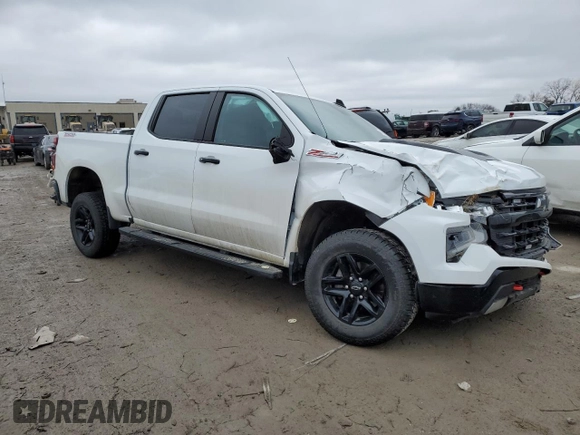 2023 Chevrolet Silverado 1500 LT Trail Boss with VIN 3GCUDFEDXPG339200, listed as a Copart auction lot 44364945 with 45,293 mi miles and Salvage Title. Bid and sale history available at DreamBid. Image 4.