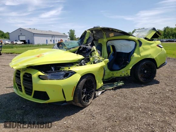 2023 BMW M3 Competition xDrive z VIN WBS43AY00PFN31959, wystawiony jako Copart lot #56270704 z przebiegiem Nie podano mil oraz Szkody całkowita. Historia ofert i sprzedaży dostępna na DreamBid. Obrazek 1.