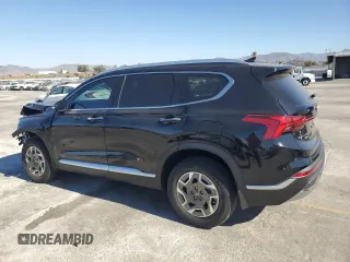 2021 Hyundai Santa Fe Hybrid Blue with VIN KM8S2DA16MU008325, listed as a Copart auction lot 77425294 with 15,266 mi miles and Salvage Title. Bid and sale history available at carsss.com. Image 2.