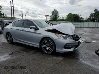 2017 Honda Accord Sedan Sport with VIN 1HGCR2F54HA032927, listed as a Copart auction lot 54813265 with 90,296 mi miles and Salvage Title. Bid and sale history available at carsss.com. Image 4.
