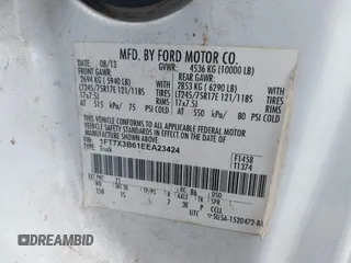 2014 Ford F-350 with VIN 1FT7X3B61EEA23424, listed as a IAAI auction lot 42034586 with 205,394 mi miles and . Bid and sale history available at DreamBid. Image 9.