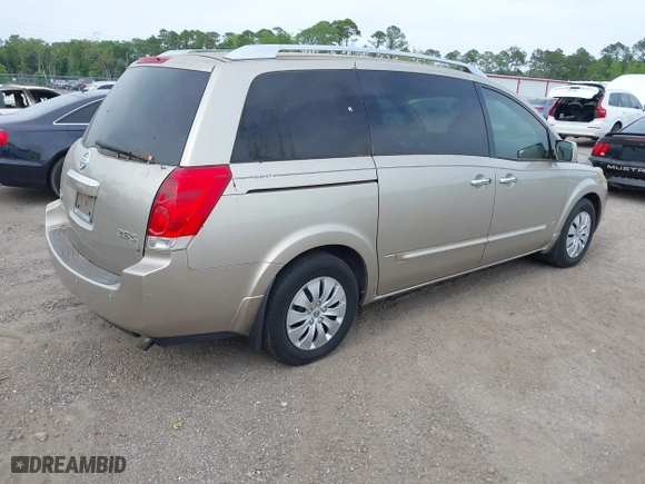 2007 Nissan Quest with VIN 5N1BV28U17N118936, listed as a IAAI auction lot 42087054 with 138,058 mi miles. Bid and sale history available at carsss.com. Image 4.