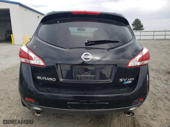 2011 Nissan Murano SV with VIN JN8AZ1MW8BW187796, listed as a Copart auction lot 52339594 with 0 mi miles and Salvage Title. Bid and sale history available at carsss.com. Image 6.