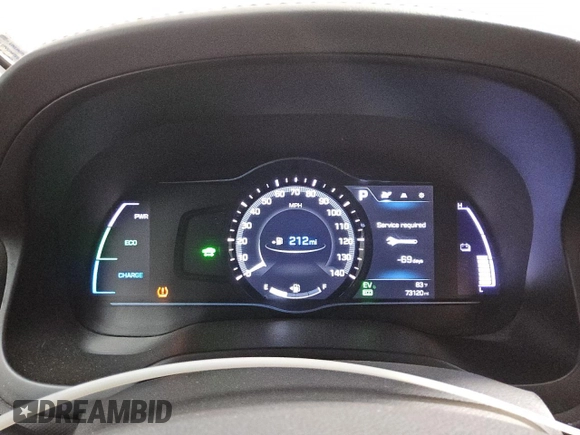 2019 Hyundai Ioniq Limited with VIN KMHC85LCXKU110859, listed as a Copart auction lot 85688534 with 73,120 mi miles and Clean title. Bid and sale history available at DreamBid. Image 9.