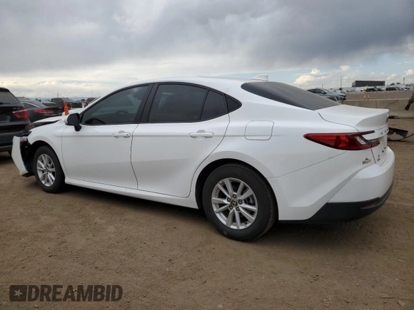 2025 Toyota Camry LE с VIN 4T1DBADK1SU510796, выставлен на аукционе Copart как лот 55029975 с пробегом 11 037 миль миль и Списание • Salvage title. История ставок и продаж доступна на DreamBid. Изображение 2.