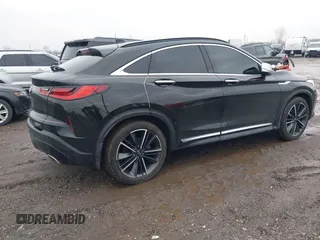 2023 Infiniti QX55 Essential with VIN 3PCAJ5KR7PF100554, listed as a IAAI auction lot 41498341 with 28,624 mi miles and . Bid and sale history available at DreamBid. Image 4.