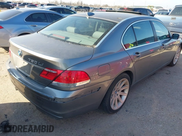 2006 BMW 7 Series 750Li with VIN WBAHN83506DT25188, listed as a IAAI auction lot 41599512 with 81,872 mi miles and . Bid and sale history available at carsss.com. Image 4.