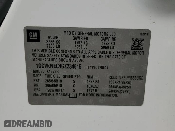 2016 Chevrolet Silverado 1500 LS with VIN 1GCVKNEC4GZ234616, listed as a Copart auction lot 49048305 with 231,901 mi miles and Salvage Title. Bid and sale history available at carsss.com. Image 13.