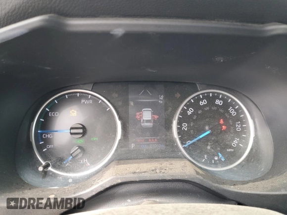 2021 Toyota RAV4 Hybrid LE with VIN 4T3MWRFV8MU020439, listed as a Copart auction lot 49834745 with 21,060 mi miles and Salvage Title. Bid and sale history available at carsss.com. Image 9.