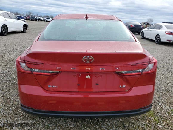 2025 Toyota Camry LE with VIN 4T1DAACK5SU096538, listed as a Copart auction lot 48046875 with 984 mi miles and Salvage Title. Bid and sale history available at carsss.com. Image 6.