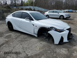2023 Lexus IS with VIN JTHAP1D29P5003993, listed as a Copart auction lot 51989015 with 5,297 mi miles and Salvage Title. Bid and sale history available at carsss.com. Image 4.
