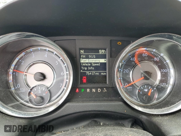 2015 Chrysler Town & Country Touring with VIN 2C4RC1BG7FR526106, listed as a Copart auction lot 54184395 with 75,417 mi miles and Salvage Title. Bid and sale history available at DreamBid. Image 9.
