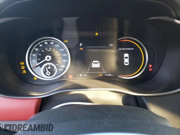 2023 Genesis G70 2.0T with VIN KMTG34TA1PU122906, listed as a Copart auction lot 73328364 with 11,439 mi miles and Salvage Title. Bid and sale history available at carsss.com. Image 9.