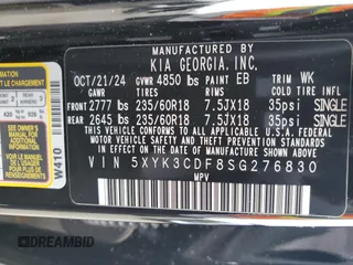 2025 Kia Sportage EX with VIN 5XYK3CDF8SG276830, listed as a Copart auction lot 53805945 with 2,019 mi miles and Salvage Title. Bid and sale history available at carsss.com. Image 13.