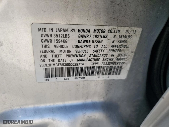 2013 Honda Fit with VIN JHMGE8H36DC029714, listed as a Copart auction lot 48425875 with 72,230 mi miles and Salvage Title. Bid and sale history available at carsss.com. Image 15.