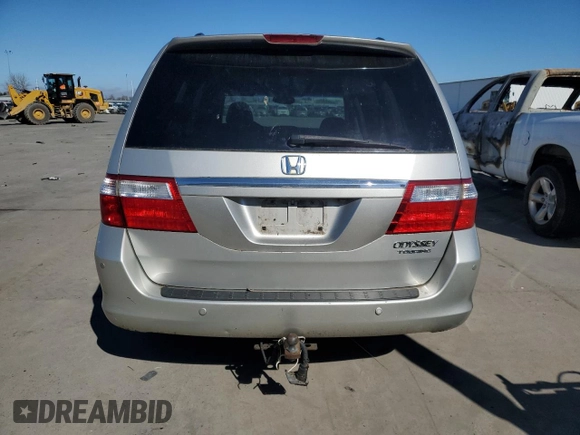 2005 Honda Odyssey TOURING with VIN 5FNRL388X5B126627, listed as a Copart auction lot 46654645 with 220,805 mi miles and Salvage Title. Bid and sale history available at carsss.com. Image 6.