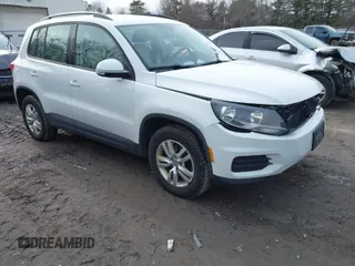 2017 Volkswagen Tiguan S with VIN WVGBV7AX3HK020883, listed as a IAAI auction lot 41782168 with 87,650 mi miles and . Bid and sale history available at DreamBid. Image 1.